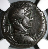 129 Hadrian Roman Egypt Alexandria Tetradrachm Helios Sun God Year 14 NGC Ch F (19082004C)