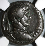 129 Hadrian Roman Egypt Alexandria Tetradrachm Helios Sun God Year 14 NGC Ch F (19082004C)