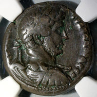 129 Hadrian Roman Egypt Alexandria Tetradrachm Helios Sun God Year 14 NGC Ch F (19082004C)