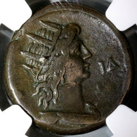 129 Hadrian Roman Egypt Alexandria Tetradrachm Helios Sun God Year 14 NGC Ch F (19082004C)
