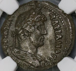 133 NGC Ch XF Hadrian Roman Egypt Alexandria Tetradrachm Serapis Cerberus Dog (21090501C)