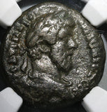 161 NGC Ch F Marcus Aurelius Roman Egypt Alexandria Tetradrachm Nike Victory Bust Year 2 Faustina Jr. Rare (20010202C)