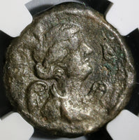 161 NGC Ch F Marcus Aurelius Roman Egypt Alexandria Tetradrachm Nike Victory Bust Year 2 Faustina Jr. Rare (20010202C)