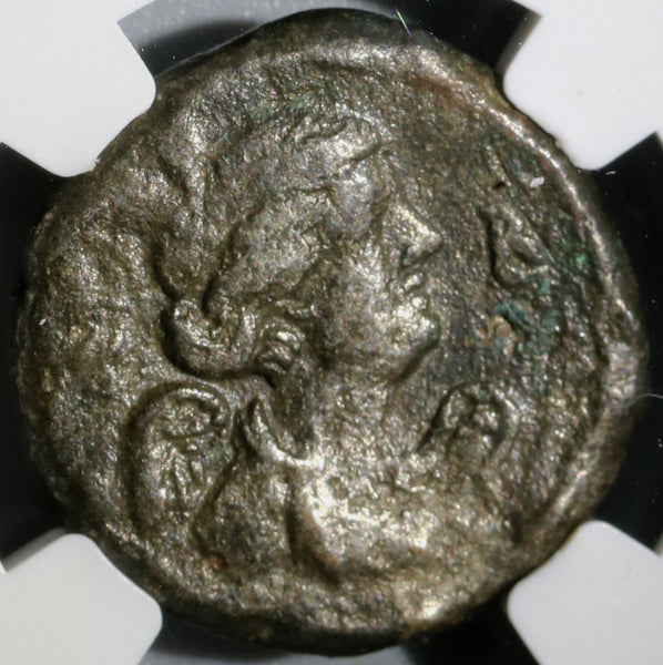 161 NGC Ch F Marcus Aurelius Roman Egypt Alexandria Tetradrachm Nike Victory Bust Year 2 Faustina Jr. (20010202C)