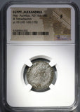 169 NGC F Marcus Aurelius Egypt Alexandria Tetradrachm Reign 10th Year Reign Commemorative (20071402C)