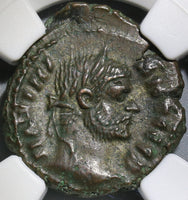 295/6 NGC AU Maximianus Roman Egypt Alexandria Tetradrachm RARE Vexilla Eagle (21091003C)