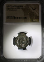 295/6 NGC AU Maximianus Roman Egypt Alexandria Tetradrachm RARE Vexilla Eagle (21091003C)