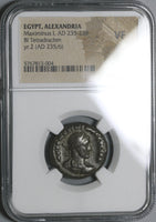 235 NGC VF Maximinus I Roman Egypt Alexandria Tetradrachm Emperor on Horseback Ancient Coin (19112001C)