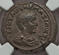 236 NGC Ch XF Star Fine Style Maximus Caesar Egypt Alexandria Tetradrachm Helios Bust 5/5  5/5 (19041804C)