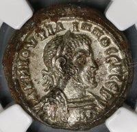 244 NGC MS  Philip I Roman Egypt Alexandria Tetradrachm Eagle Mint State Silvering (21092501C)