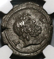 245 NGC XF Roman Egypt Alexandria Philip II Caesar Tetradrachm Zeus Bust Silvered Coin (20010301C)
