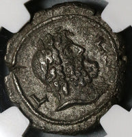 245 NGC XF Roman Egypt Alexandria Philip II Caesar Tetradrachm Zeus Bust Silvered Coin (20010301C)