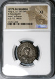 245 NGC XF Roman Egypt Alexandria Philip II Caesar Tetradrachm Zeus Bust Silvered Coin (20010301C)