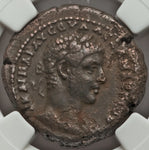 227  NGC XF Fine Style Severus Alexander Alexandria Roman Egypt Tetradrachm Nilus Euthenia Busts (21092402C)