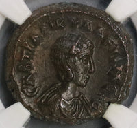 242 NGC Ch XF Tranquillina Egypt Alexandria Rare Tetradrachm Athena Year 6 Coin (18111302C)