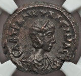 242 NGC Ch XF Tranquillina Egypt Alexandria Rare Tetradrachm Athena Year 6 Coin (18111302C)