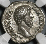 137 NGC Ch XF Aelius Caesar Denarius Concordia Rare Roman Empire (20072202C)