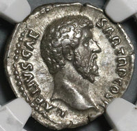 137 NGC Ch XF Aelius Caesar Denarius Concordia Rare Roman Empire (20072202C)