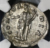 137 NGC Ch XF Aelius Caesar Denarius Concordia Rare Roman Empire (20072202C)