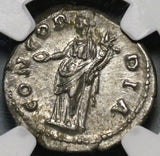 137 NGC Ch XF Aelius Caesar Denarius Concordia Rare Roman Empire (20072202C)