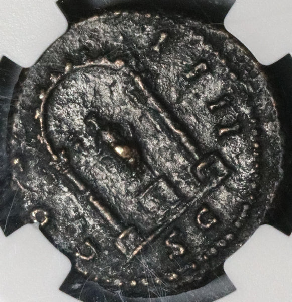 158 NGC Ch VF Roman Empire Antoninus Pius AS Emperor Shrine 20th Year Celebration (21091105C)