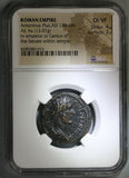 158 NGC Ch VF Roman Empire Antoninus Pius AS Emperor Shrine 20th Year Celebration (21091105C)