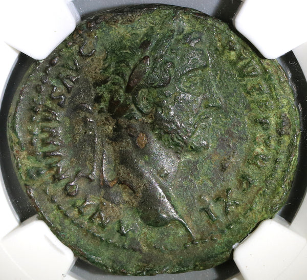 148 NGC VF Antoninus Pius Roman Empire AE As 10th Year Reign Commemorative Coin (19061701C)