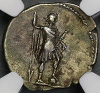 140 NGC Ch VF Antoninus Pius Roman Empire Denarius Emperor Standing (19043003C)