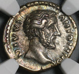 161 NGC XF Antoninus Pius Roman Empire Denarius Consecratio Eagle (20120802C)