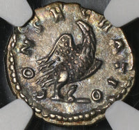 161 NGC XF Antoninus Pius Roman Empire Denarius Consecratio Eagle (20120802C)