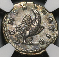 161 NGC XF Antoninus Pius Roman Empire Denarius Consecratio Eagle (20120802C)