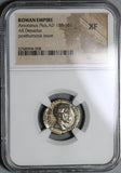 161 NGC XF Antoninus Pius Roman Empire Denarius Consecratio Eagle (20120802C)