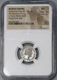 159 NGC MS Roman Empire Antoninus Pius Denarius Salus Mint State (18092401C)