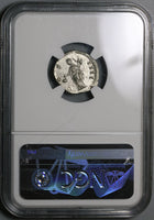 152 NGC MS Antoninus Pius Roman Empire Denarius Vesta Mint State (21120403C)