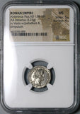 152 NGC MS Antoninus Pius Roman Empire Denarius Vesta Mint State (21120403C)