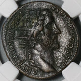 145 NGC XF Antoninus Pius Roman Empire Dupondius Mars Spear & Trophy (20052004C)
