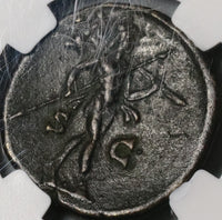 145 NGC XF Antoninus Pius Roman Empire Dupondius Mars Spear & Trophy (20052004C)