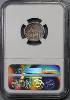 36 BC NGC VF Octavian Roman Imperatorial Denarius Temple Divo Julius Caesar (21091601C)