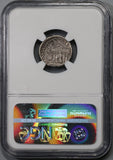 36 BC NGC VF Octavian Roman Imperatorial Denarius Temple Divo Julius Caesar (21091601C)