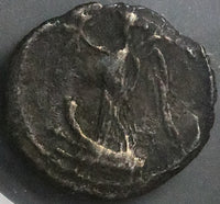 21 BC NGC VF Augustus Roman Empire Quinarius Victory Pergamum Pedigree (23020301C)