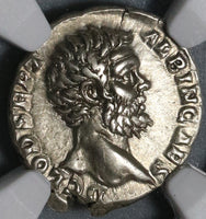 194 NGC XF Roman Empire Clodius Albinus Denarius Felicitas Rare (20010304C)