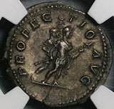 213 NGC XF Caracalla Roman Empire Denarius Emperor & Standard Bearer (21091505C)