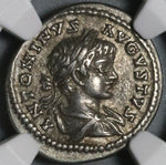200 NGC Ch XF Caracalla Roman Empire Denarius Securitas Security Pedigree (21070902C)