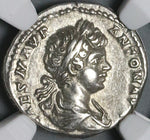 199 NGC Ch VF Caracalla Roman Empire Denarius Emperor Captive Victory Parthia (22030704C)