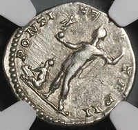 199 NGC Ch VF Caracalla Roman Empire Denarius Emperor Captive Victory Parthia (22030704C)