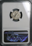 199 NGC Ch VF Caracalla Roman Empire Denarius Emperor Captive Victory Parthia (22030704C)