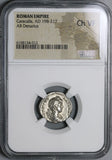 199 NGC Ch VF Caracalla Roman Empire Denarius Emperor Captive Victory Parthia (22030704C)