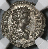 202 NGC AU Caracalla Roman Empire Denarius War Galley Historic Ancient Silver Coin (20042001C)