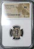 202 NGC AU Caracalla Roman Empire Denarius War Galley Historic Ancient Silver Coin (20042001C)