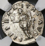 175 NGC XF Commodus Caesar Roman Empire Denarius Liberalitas Unpublished Variety (19043001C)